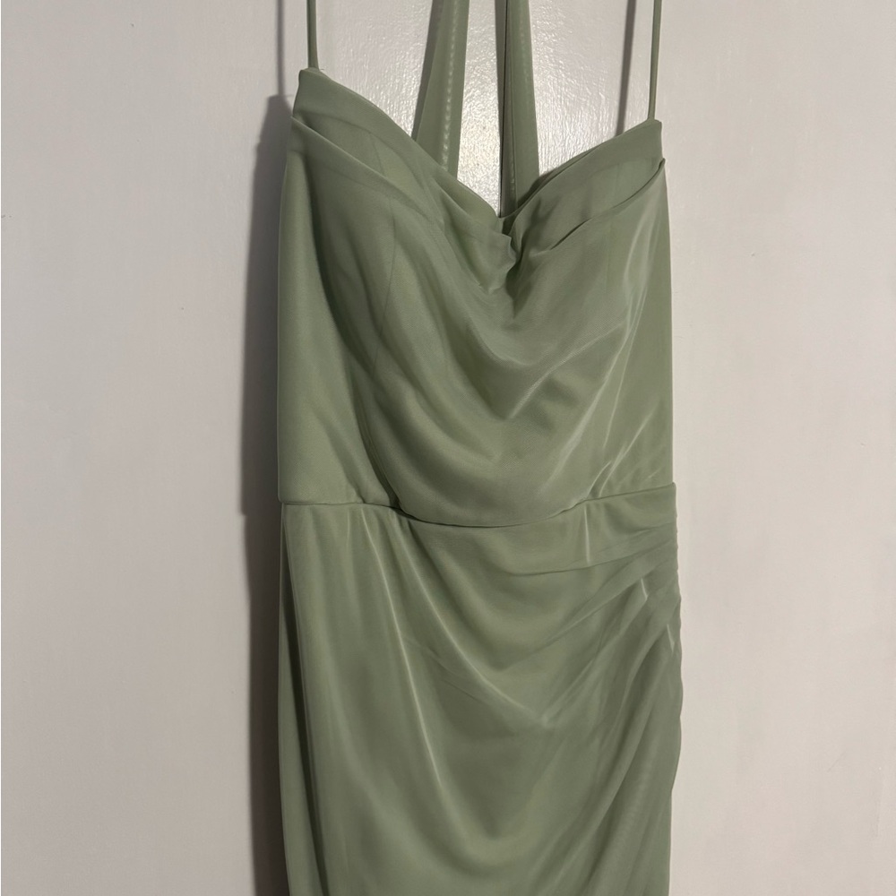 Azazie Dusty Sage Bridesmaid Dress - Picture 4 of 9